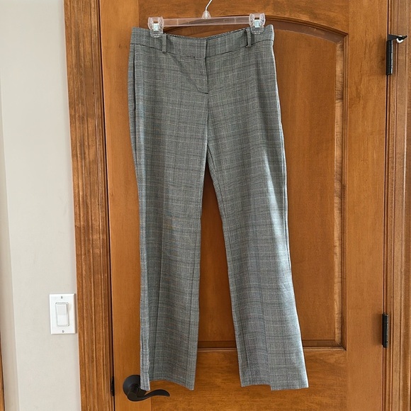 Talbots Pants - Talbots Petites Curvy Gray Glen Plaid Trousers Straight Leg Dress Pants 4P